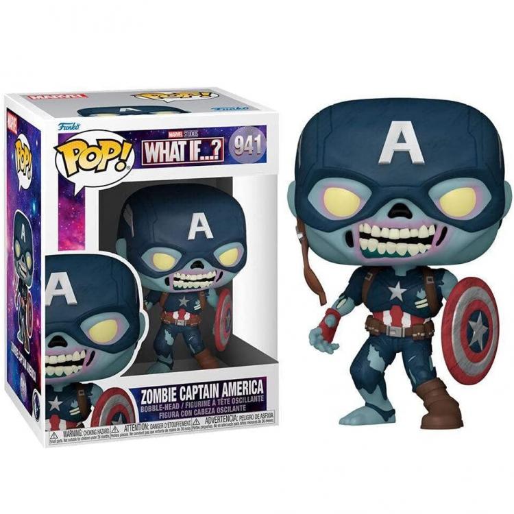 Funko Pop Marvel What If...? Zombie Captain America (941) Vinyl Figure