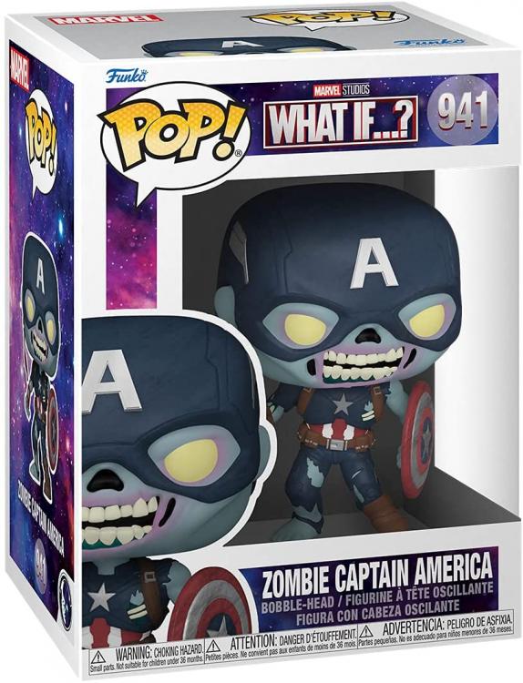 Funko Pop Marvel What If...? Zombie Captain America (941) Vinyl Figure