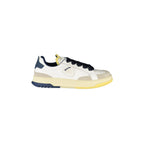 BLAUER Sneakers Uomo Bianche con Lacci e Dettagli in Blu