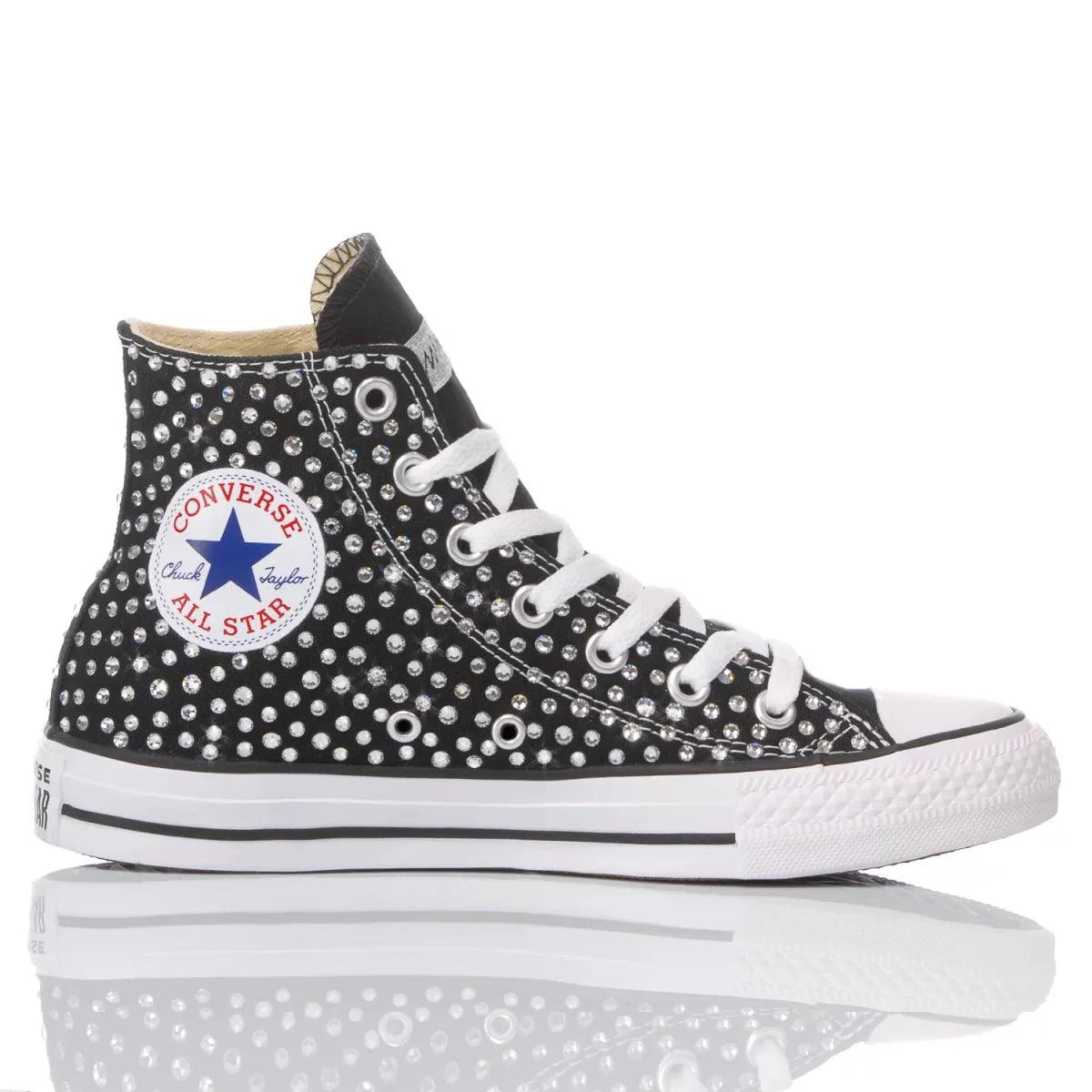 Black Swarovski Converse