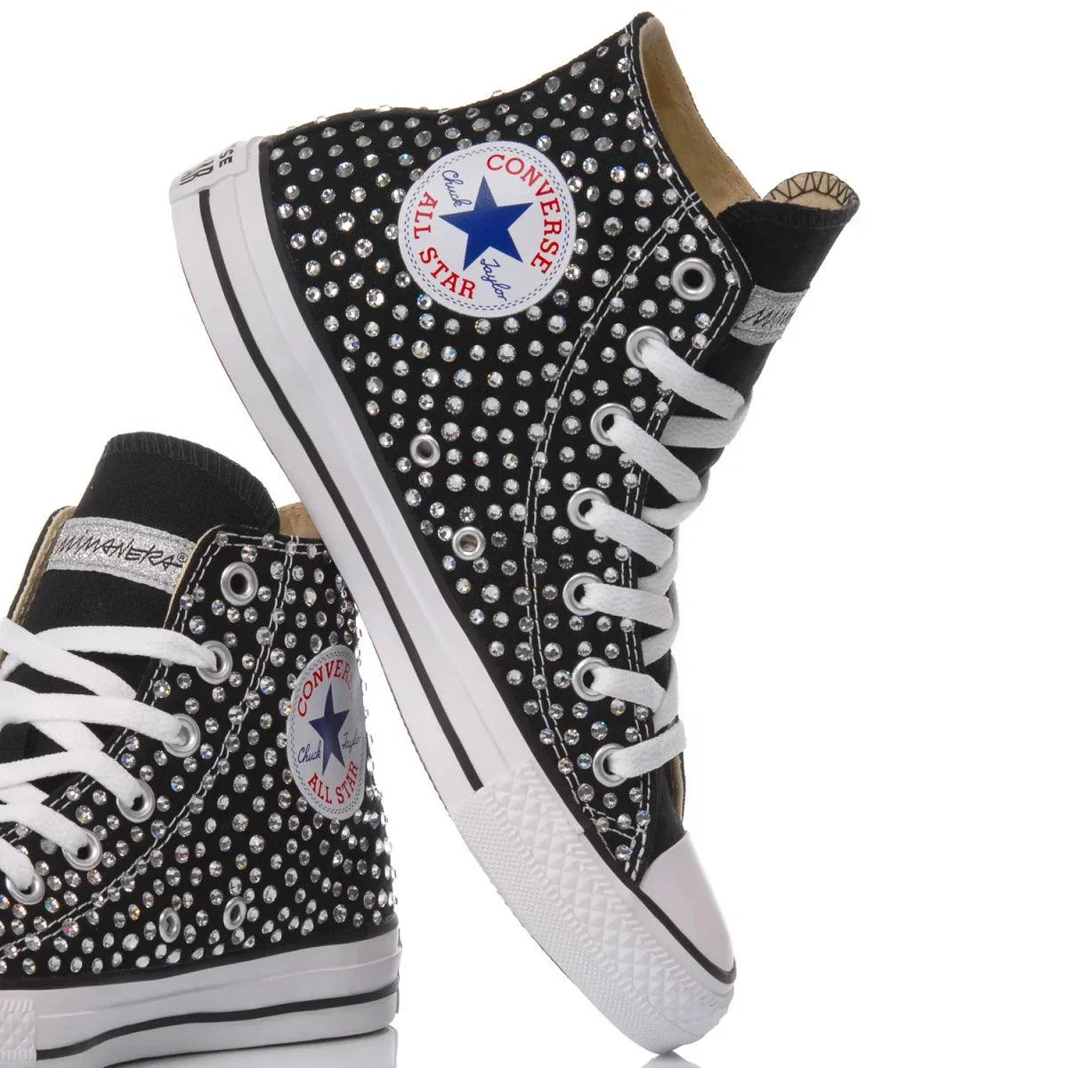 Black Swarovski Converse