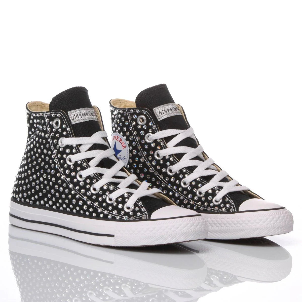 Black Swarovski Converse