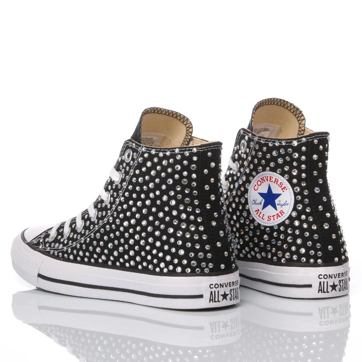 Black Swarovski Converse