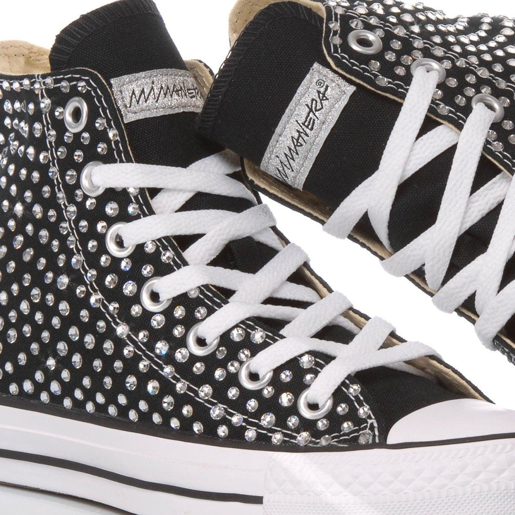 Black Swarovski Converse