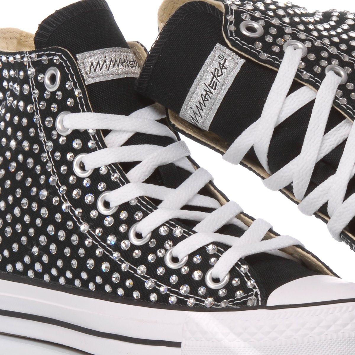 Black Swarovski Converse