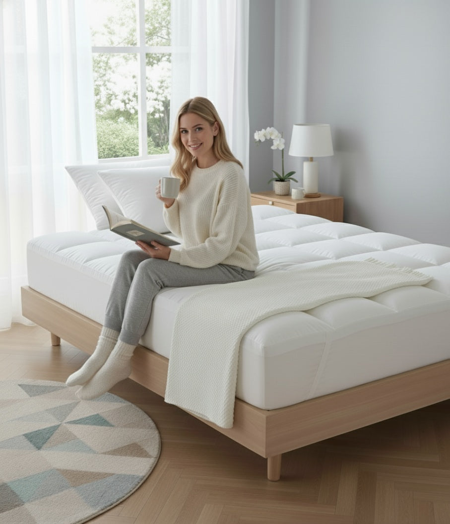 Hypoallergenic Polyester Fiber Mattress Topper | Filling 770 gr/sqm