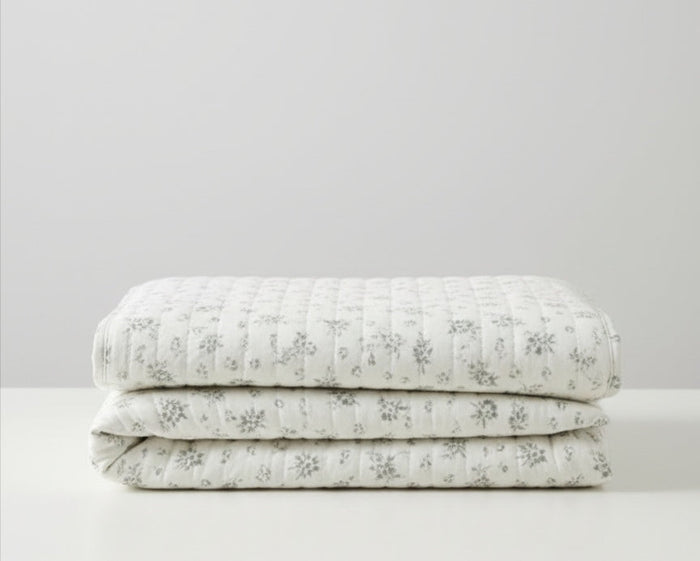 Sofia Double Quilted Bedspread - Cotton Florets Made in Italy