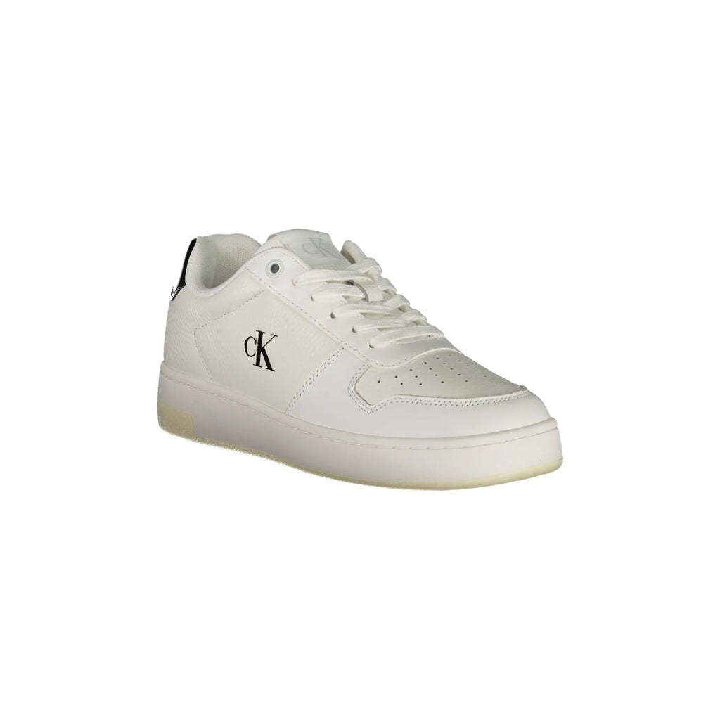 CALVIN KLEIN Calzatura Sportiva Donna Bianca con Dettagli Neri e Logo