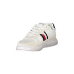 TOMMY HILFIGER Men's White Sport Shoe with Embroidery and Removable Footbed