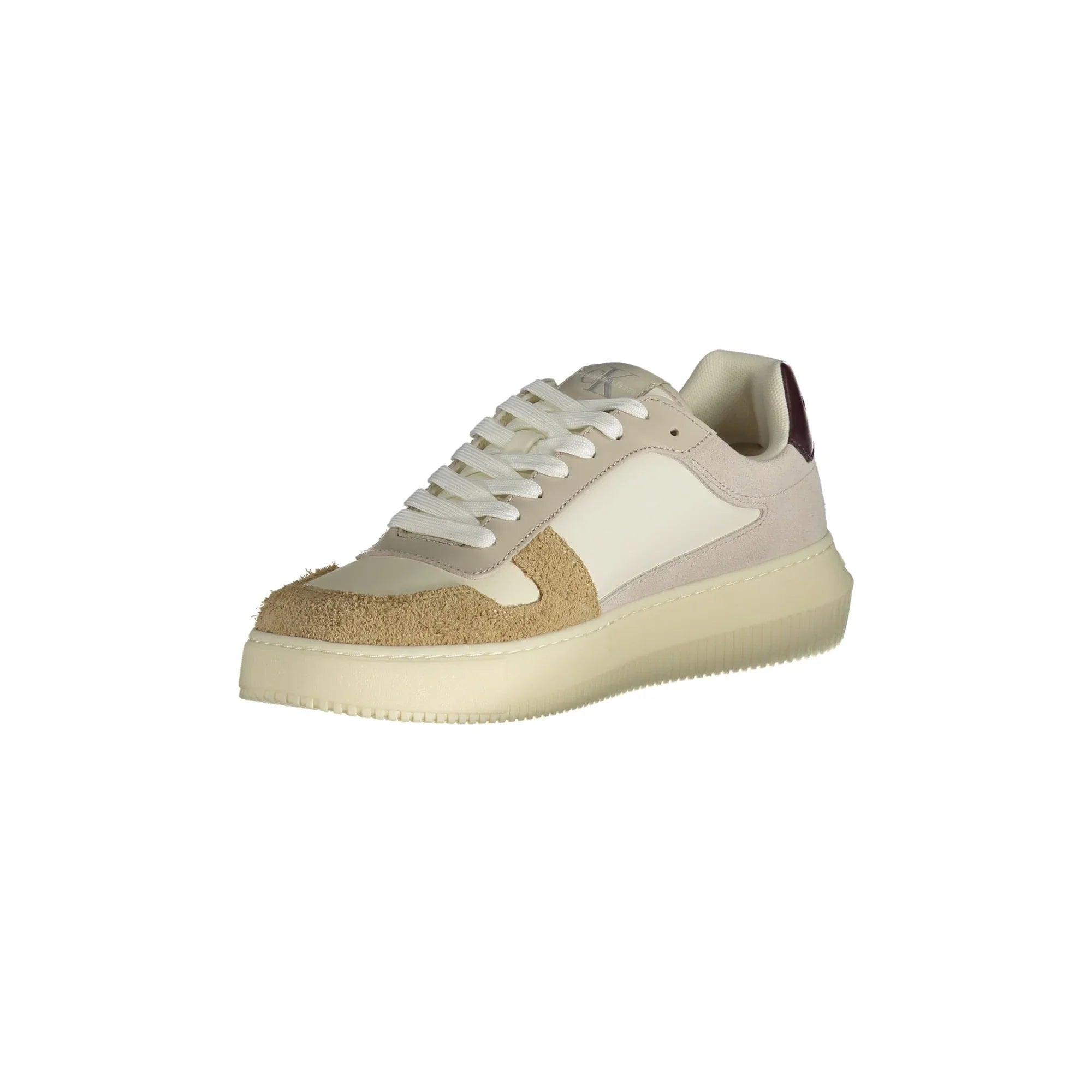 CALVIN KLEIN Men's Beige Sneakers with Contrast Details