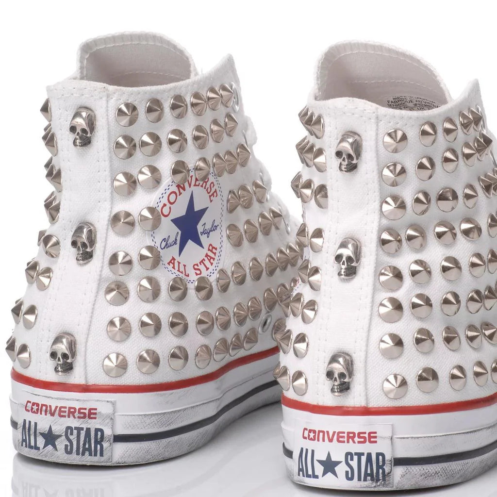 White Studded Converse