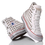 White Studded Converse