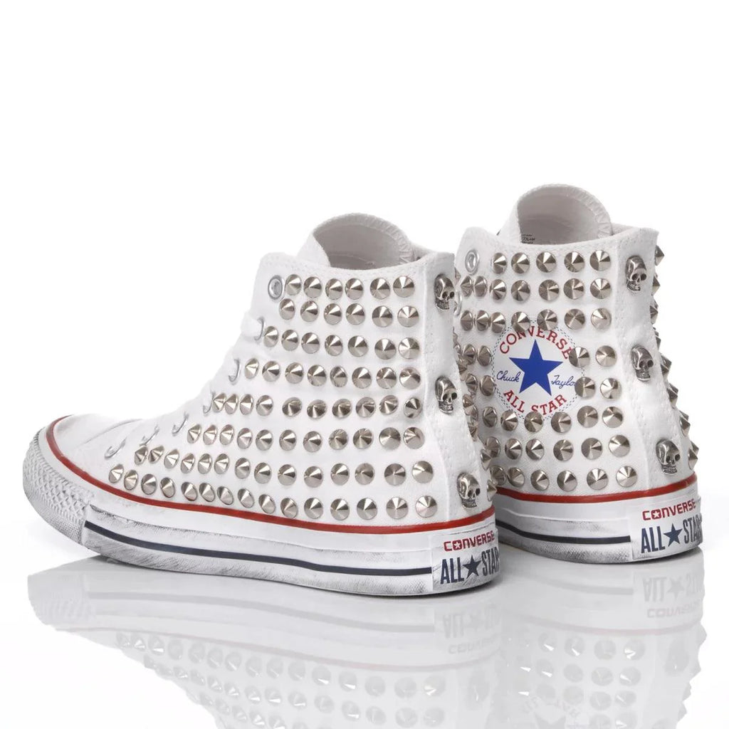 White Studded Converse