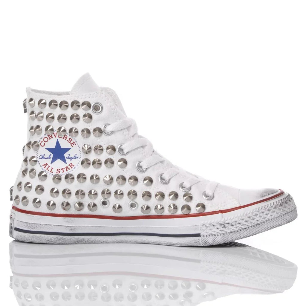 White Studded Converse
