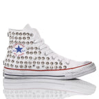 White Studded Converse