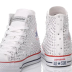 White Swarovski Converse