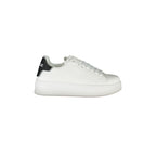 GAELLE PARIS Women's White Sneakers with Double Contrasting Laces