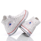 White Swarovski Converse