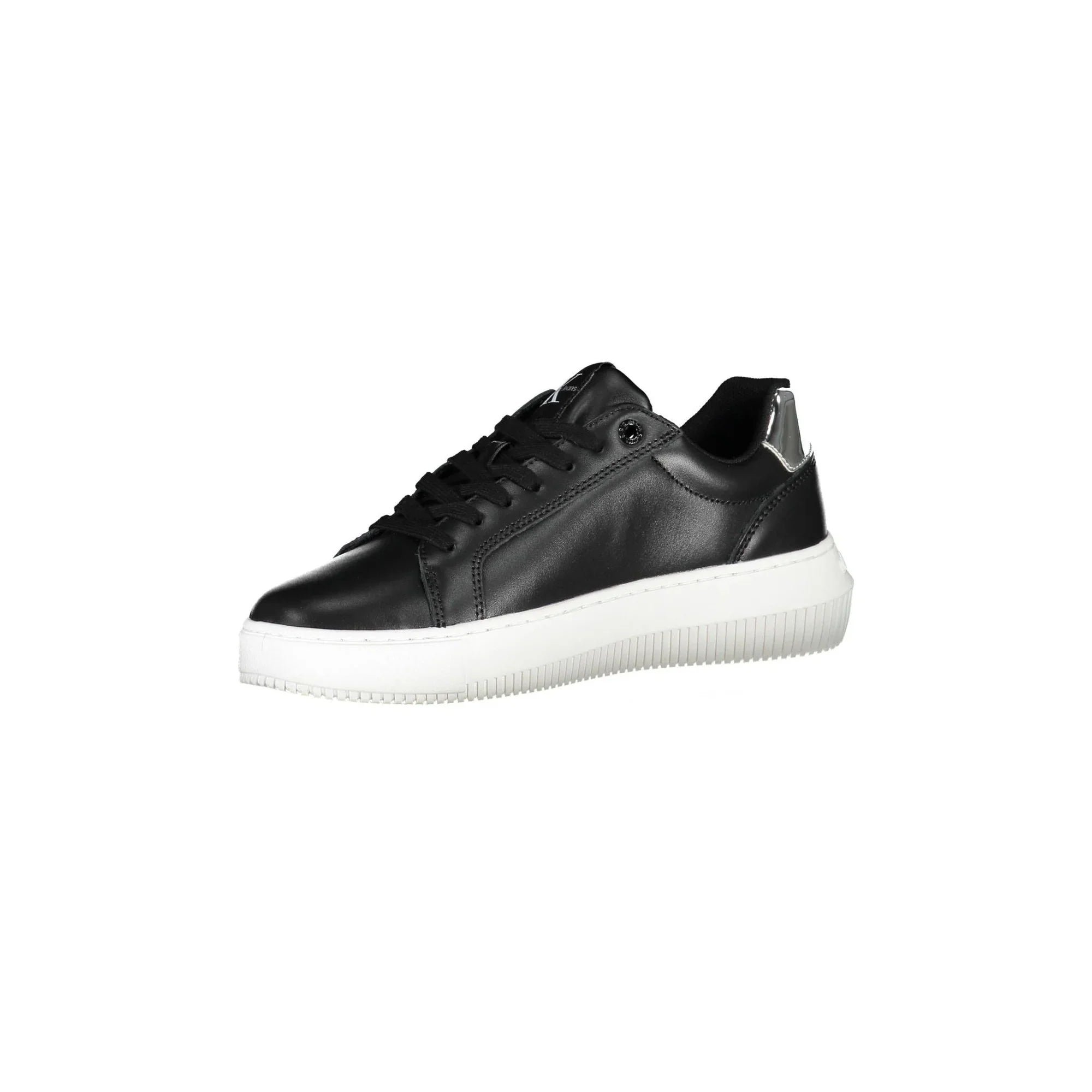 CALVIN KLEIN Women's Black Sneakers with Contrast Sole