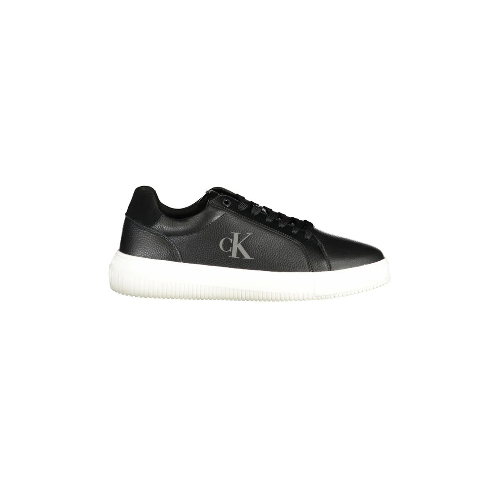 CALVIN KLEIN Scarpe Sneakers Uomo Nere con Dettagli a Contrasto