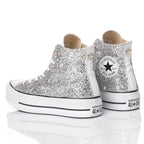 Converse Silver Glitter Platform