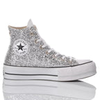 Converse Silver Glitter Platform
