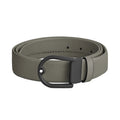 Montblanc 35 mm medium grey leather belt with horseshoe buckle 199633