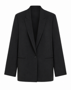 ALBERTA FERRETTI Giacca Monopetto in Cady Nero