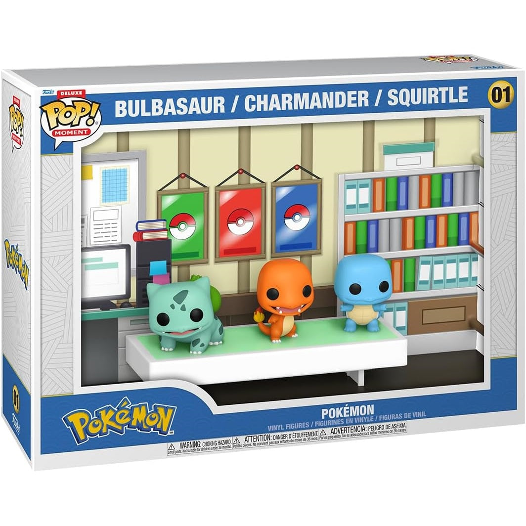 Funko Pop ! Deluxe Pokemon Moments - (01) Bulbasaur Charmander Squirtle Figure