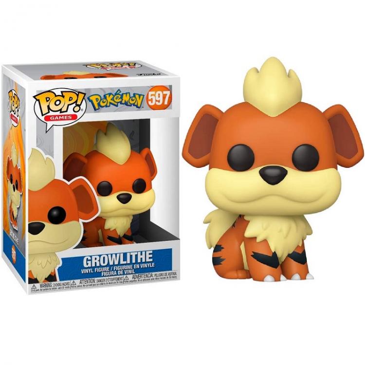 Funko Pop! Games Pokémon - (597) Growlithe Figure Vinyl Arcanine Fire Evo 9Cm