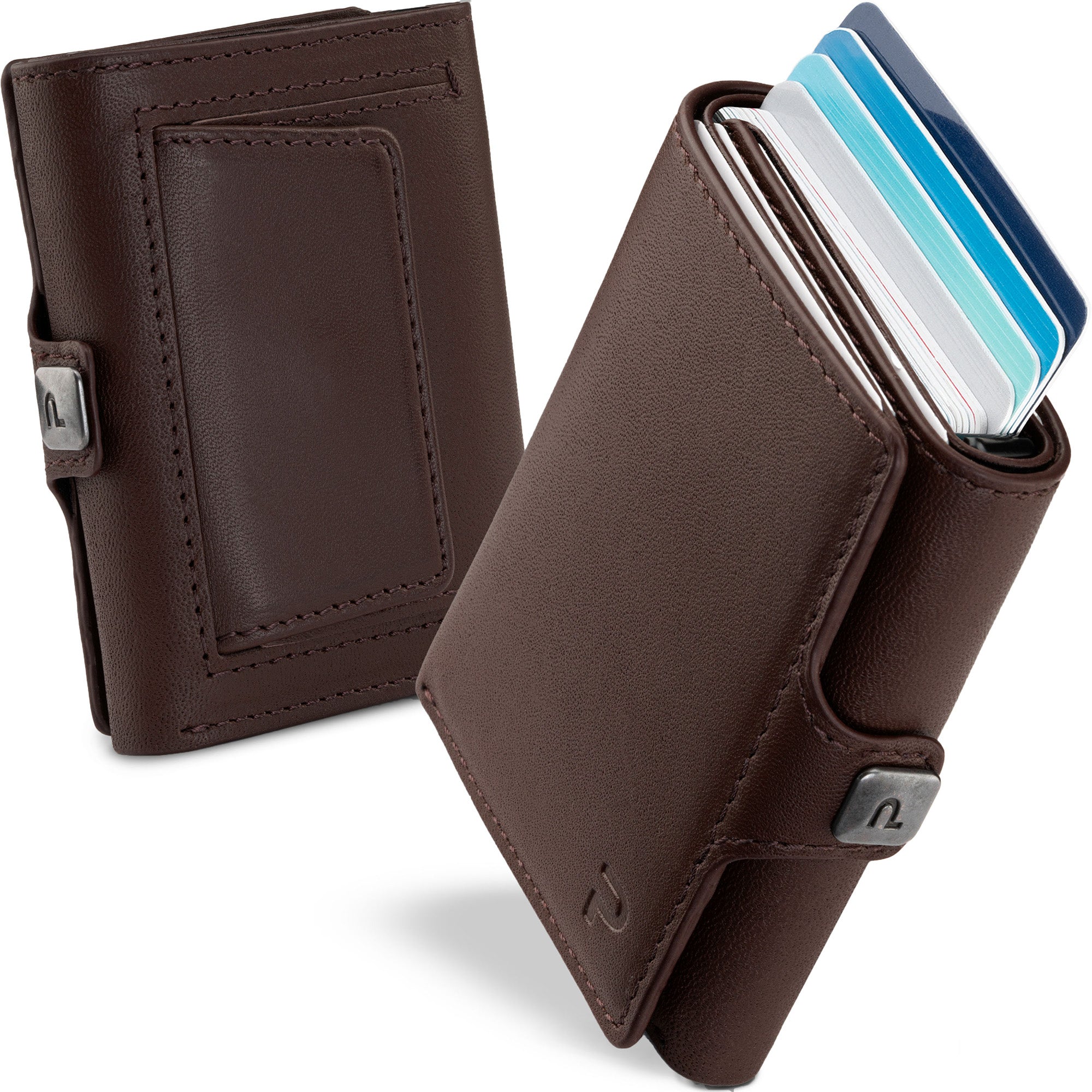 KLIK Classic with XL Coin Pocket Brown Leather