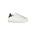 GAELLE PARIS Women's White Lace-Up Sneakers with Logo