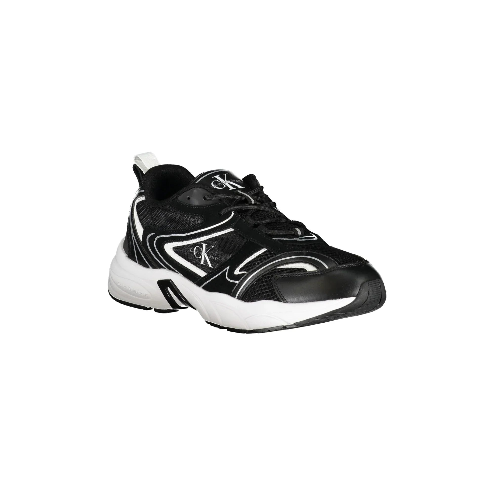CALVIN KLEIN Men's Black Sneakers with Contrast Details