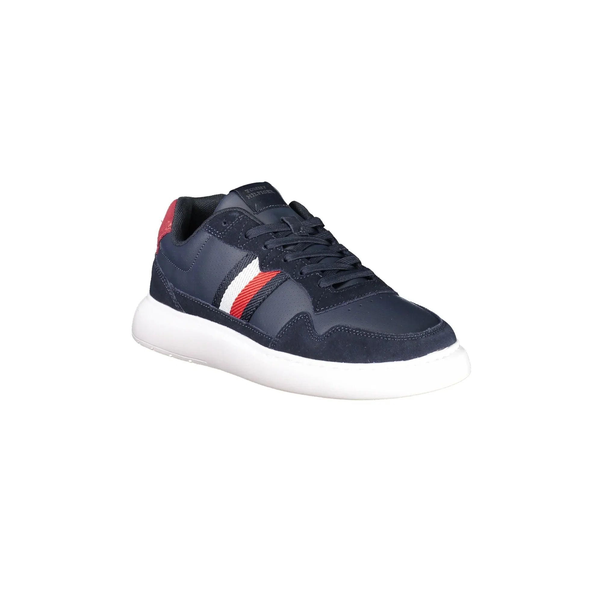 TOMMY HILFIGER Men's Blue Sport Shoe with Embroidery and Contrast Details