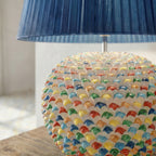 Lume a Palla Pigna Moderna in Ceramica di Caltagirone h 60 cm (ceramica h 30 cm)
