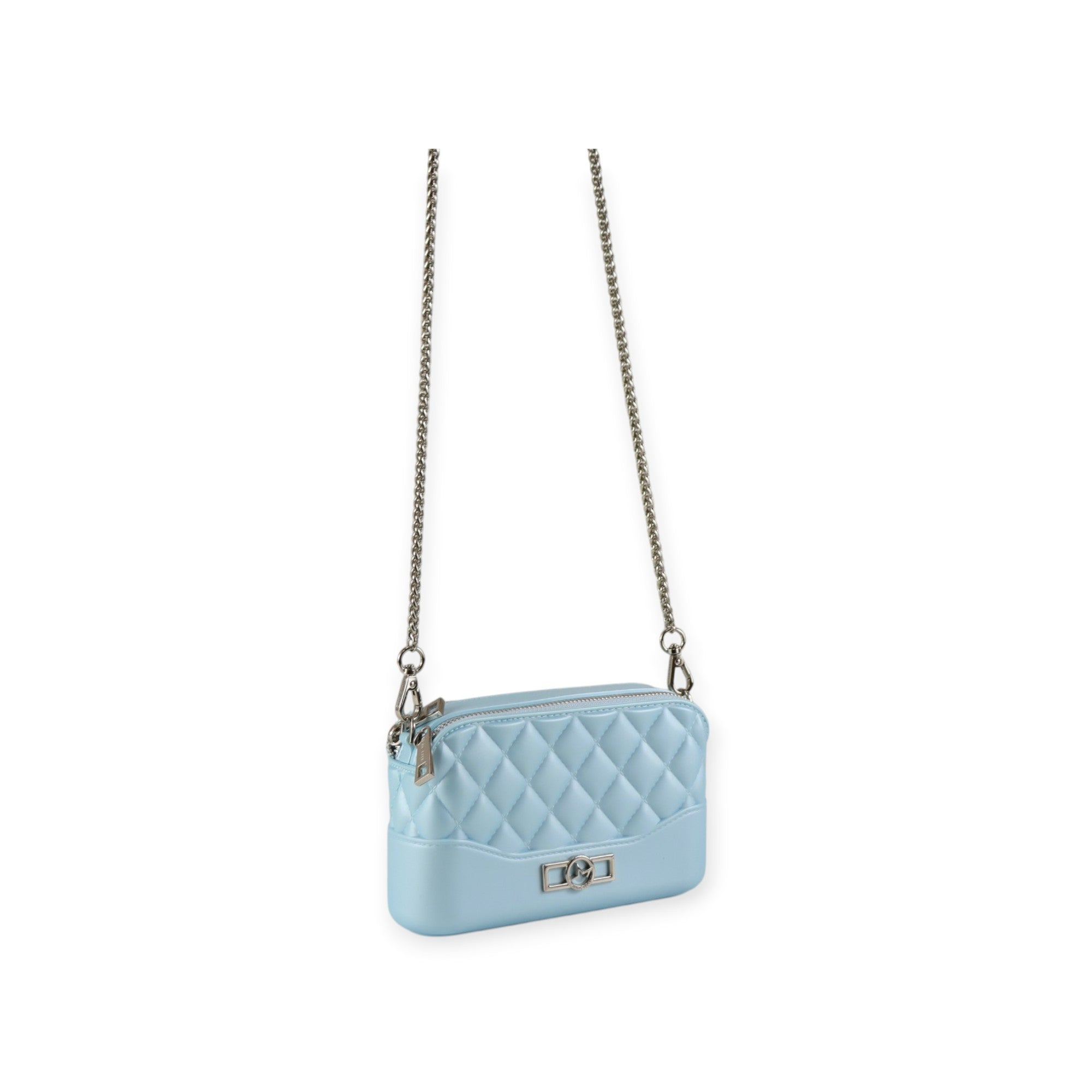 BORSA A TRACOLLA BLOOM AZZURRO