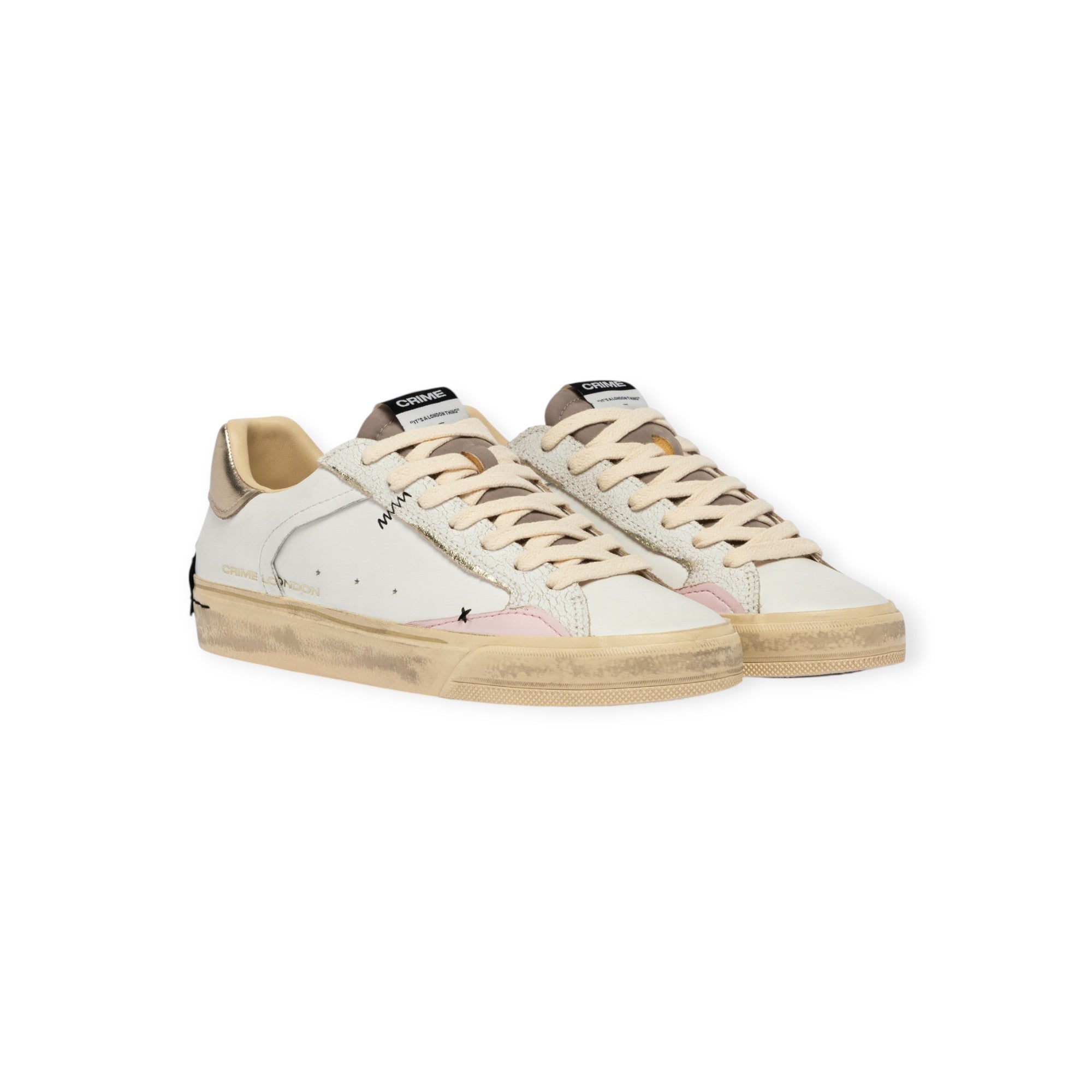 SNEAKERS DISTRESSED BIANCA