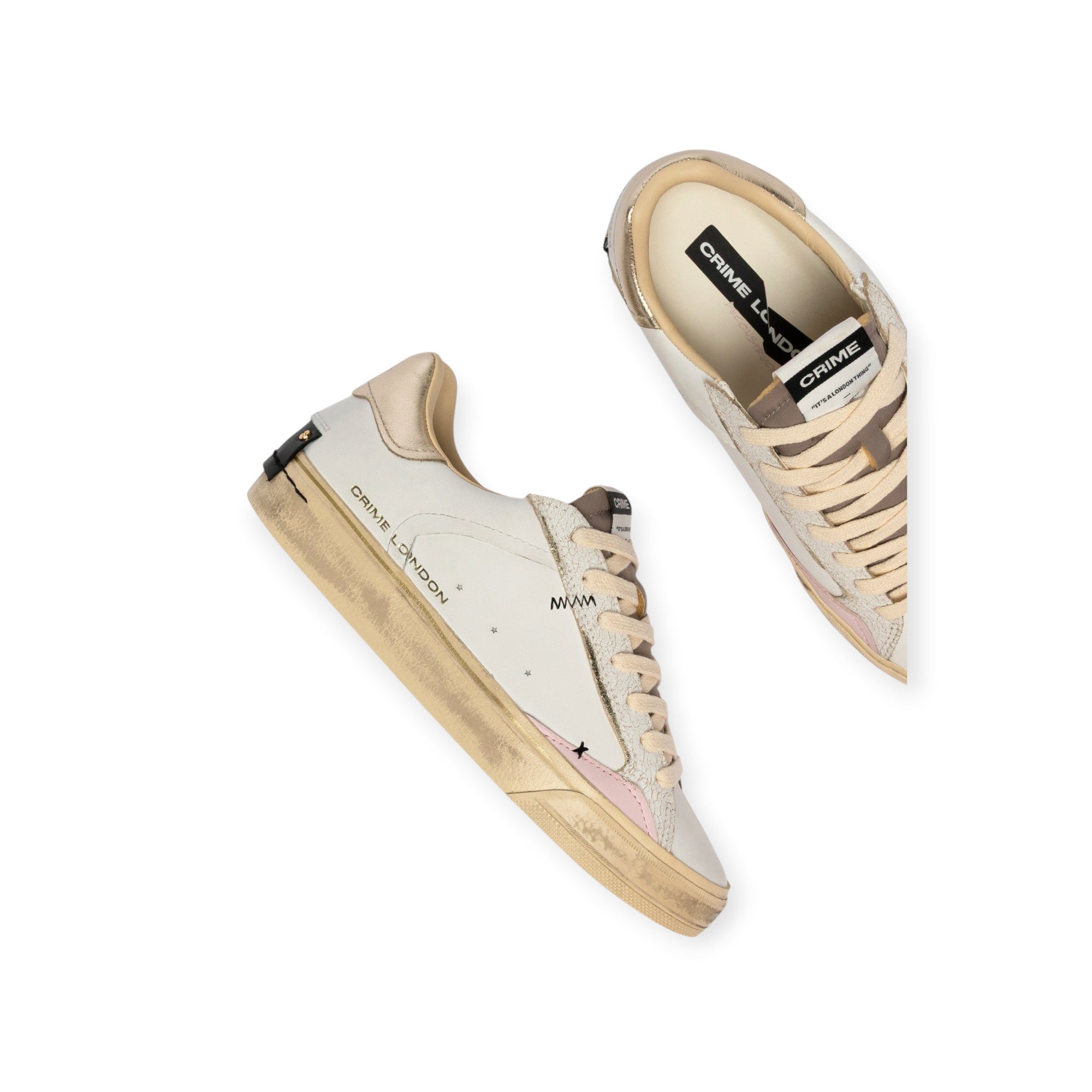 SNEAKERS DISTRESSED BIANCA