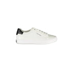 CALVIN KLEIN Women's White Lace-up Sneakers with Logo