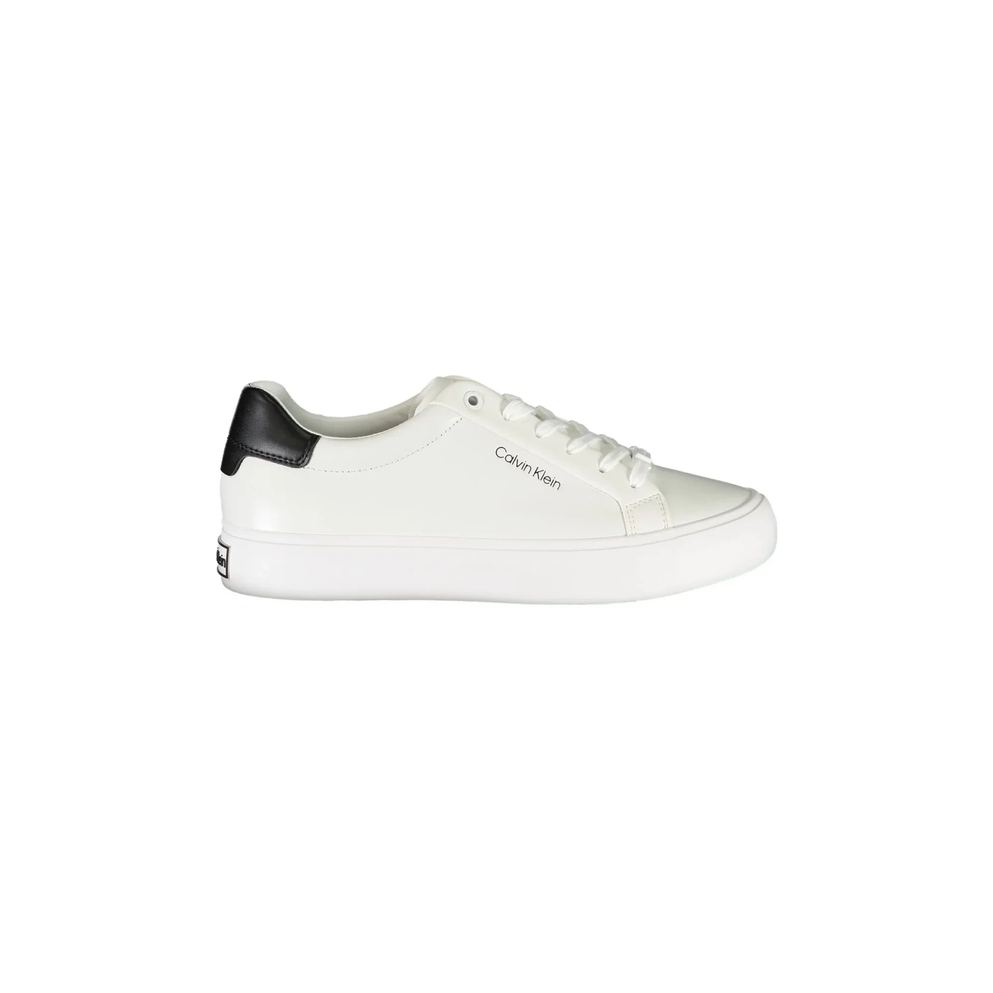 CALVIN KLEIN Women's White Lace-up Sneakers with Logo