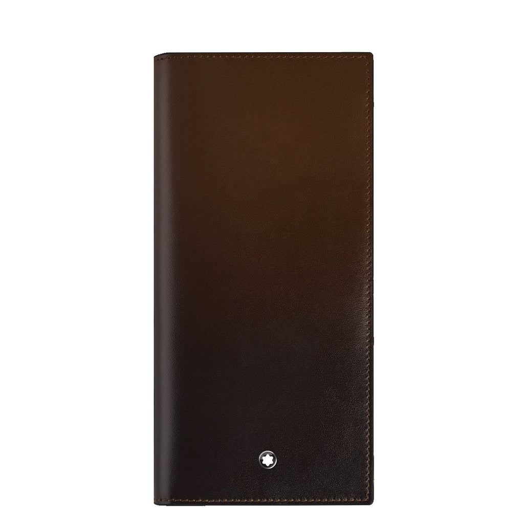 Montblanc wallet 14 compartments Meisterstück, zippered pocket shaded brown 220318