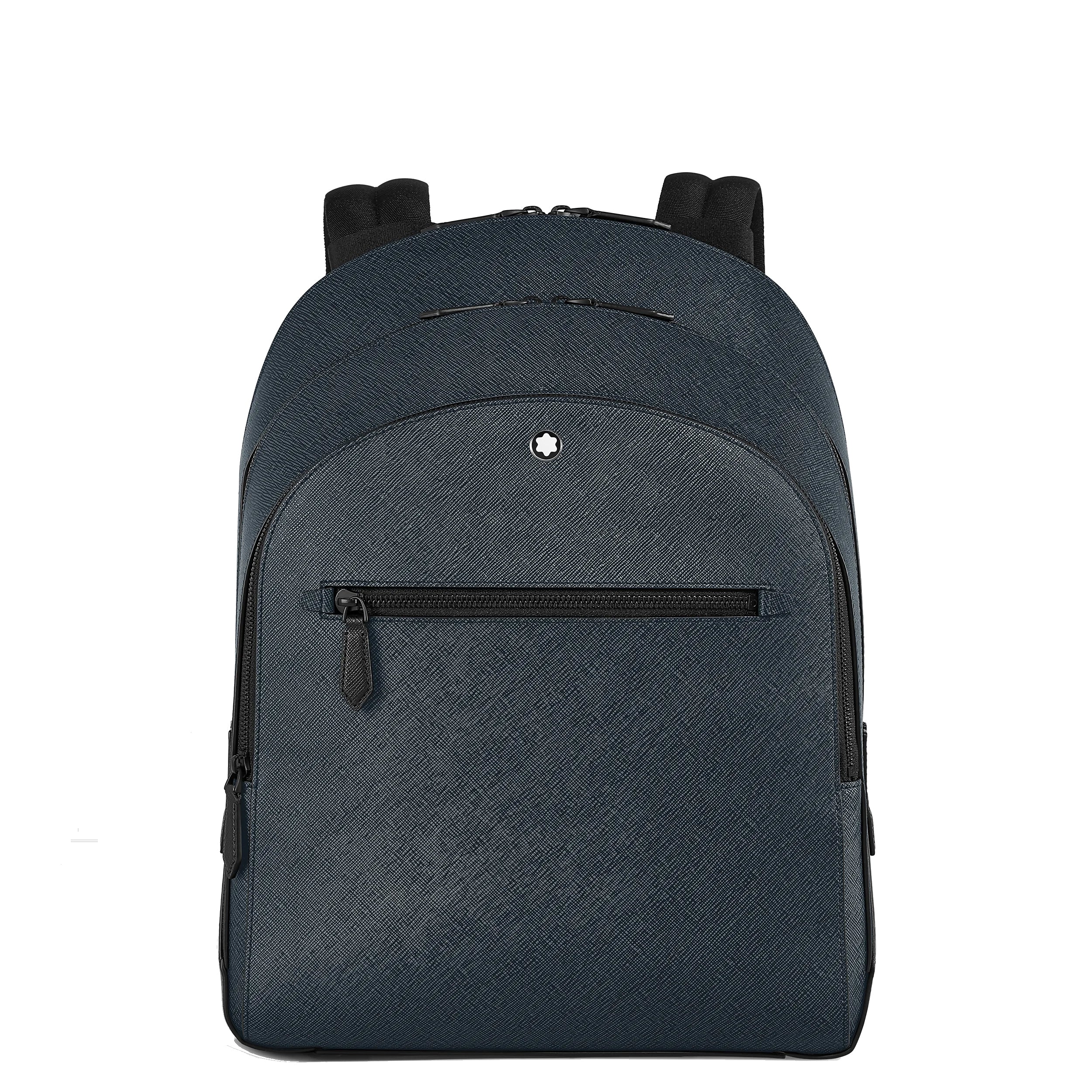 Montblanc Sartorial blue tweed medium 3-compartment backpack 220335