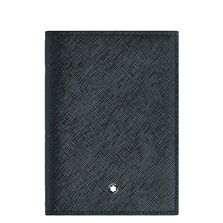 Montblanc Sartorial tweed blue passport holder 220433
