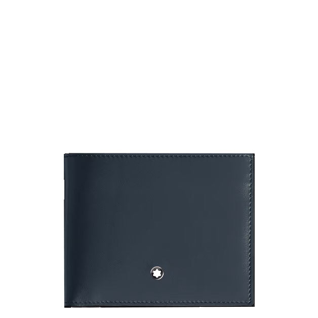 Montblanc 6-pocket Meisterstück velvet blue leather wallet 220446