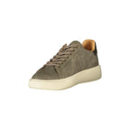 BLAUER Men's Grey Sneakers with Laces and Contrasting Sole