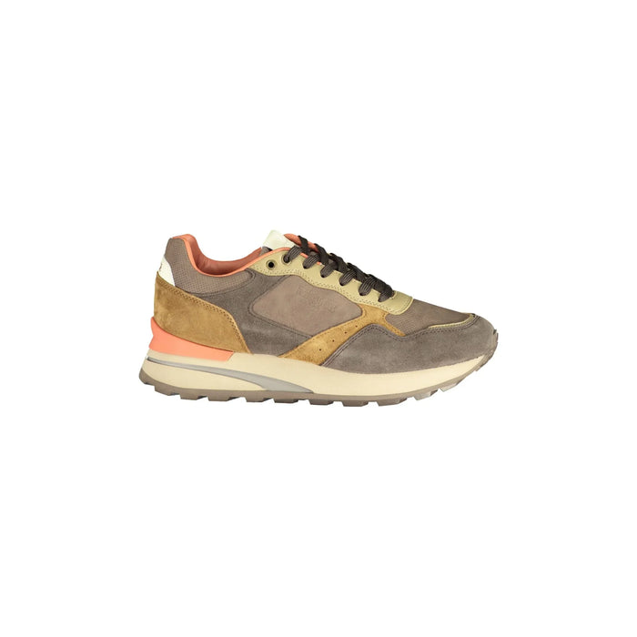 BLAUER Sneakers Uomo Marroni con Plantare Removibile e Logo