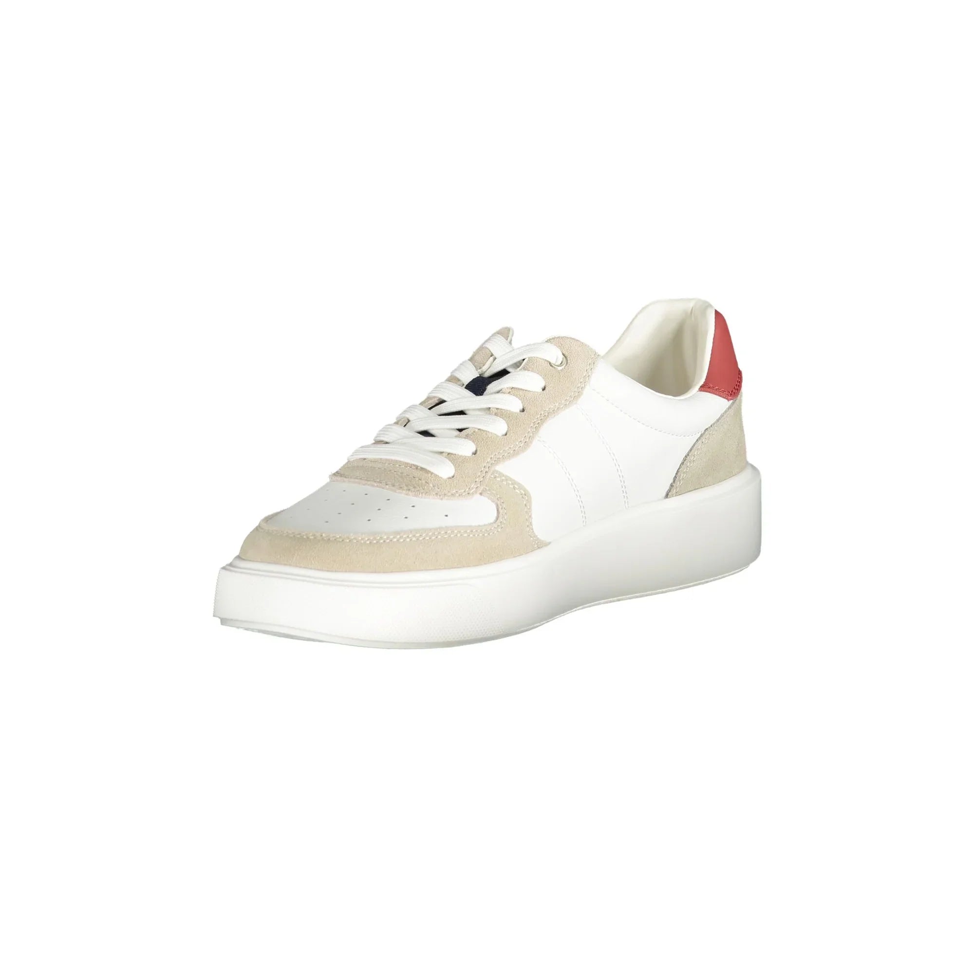 BLAUER Scarpe Sneakers Uomo Bianche con Dettagli a Contrasto e Plantare Removibile