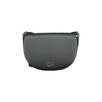 Calvin Klein Women's Black Shoulder Bag with Internal Pocket and Magnetic Closure