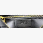 Genuine Leather Woven Style Boxed Pouch Bag