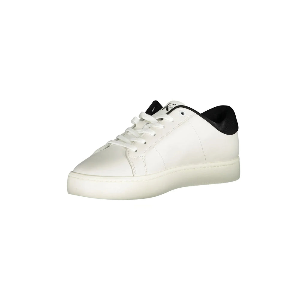 CALVIN KLEIN Scarpe Sneakers Uomo Bianche con Dettagli a Contrasto